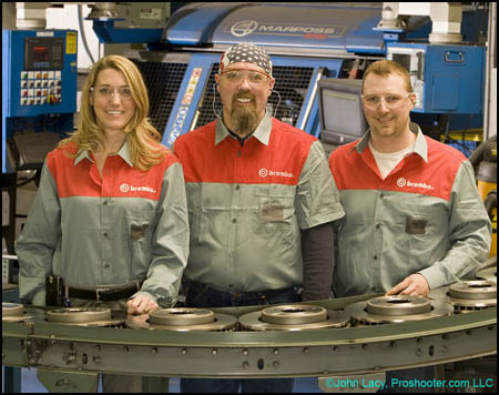 Brembo manufacturing line workers by Proshooter